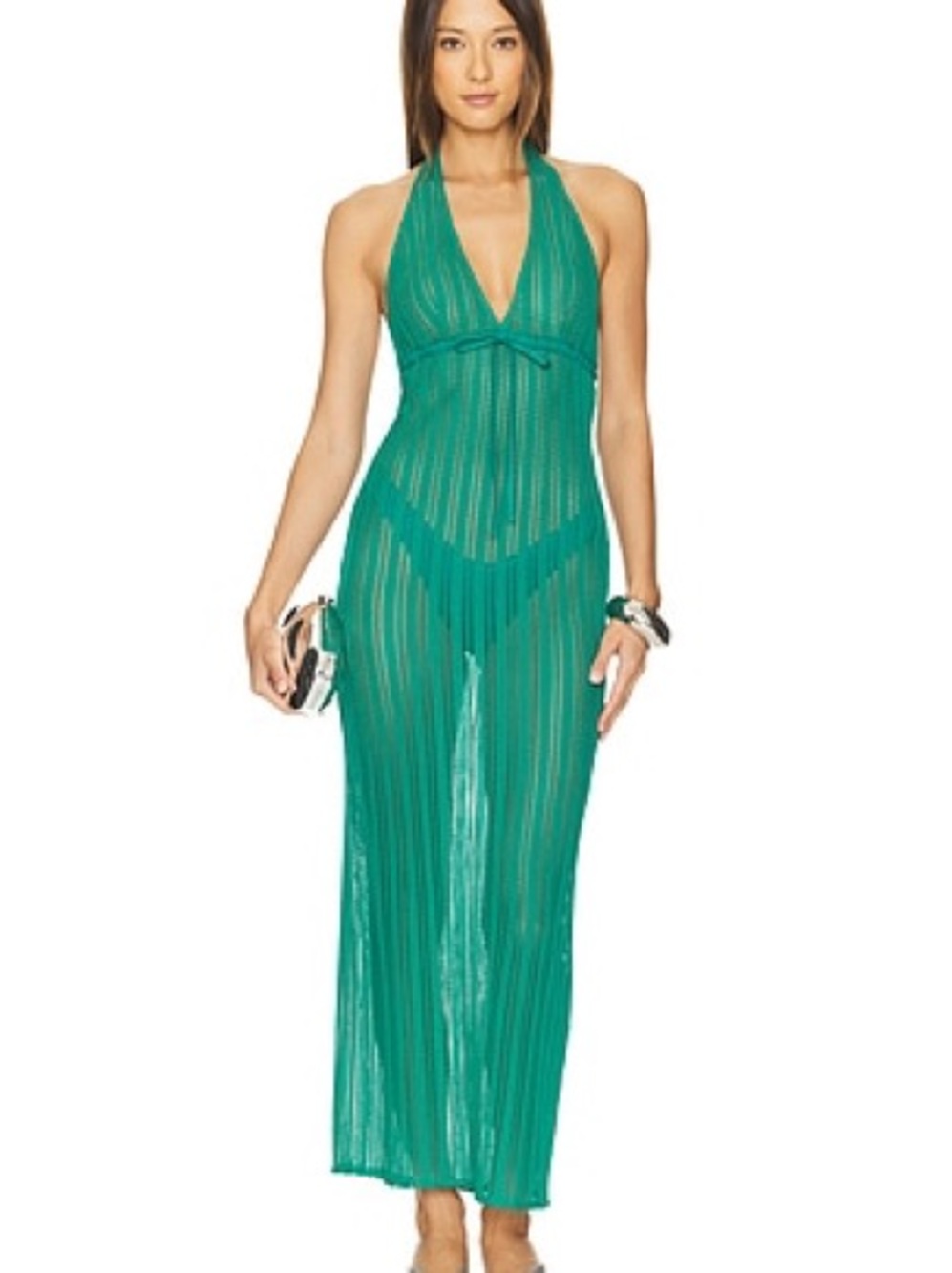 Lovers + Friends for Revolve Sarai Maxi Dress in Teal Green Size M NWOT